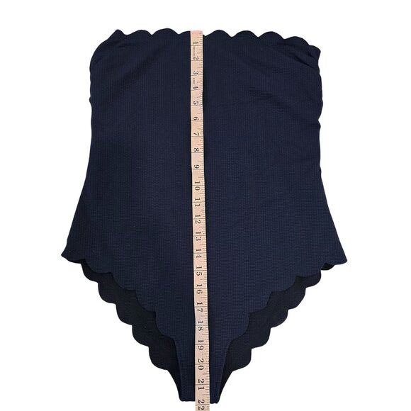 Marysia Chesapeake reversible strapless Scallop Edge Black One-Piece Swimsuit L - Picture 6 of 11